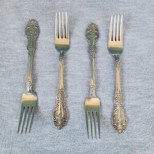 SPRINGTIME Stainless Japan Set Of 4 Dinner Forks 7 1/2" Silverware Flatware